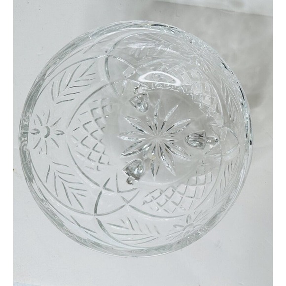 Vtg Footed Clear Crystal Glass 10" Pedestal Candy Bowl Dish with Steeple Lid - Picture 5 of 9